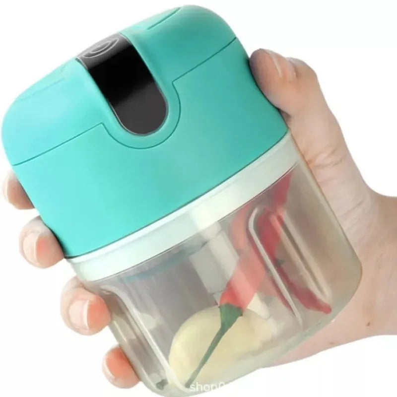 Mini Processador Triturador Sem Fio Elétrico 250ML De Alimentos Para Legumes Alho Gengibre