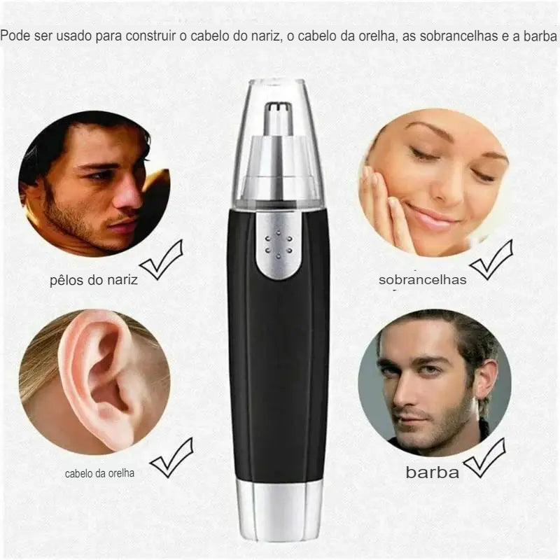 Aparador Removedor de Pelos Elétrico/Portátil para Nariz/Orelha/Rosto / Depilador Facial