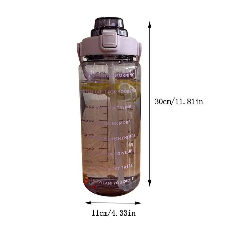 Beba Agua ,Garrafa Com Grande Capacidade, Garrafa de plástico 2000ml