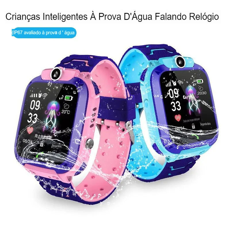 Q12 Impermeável Relógio Inteligente para Crianças, 2G Chamada Telefone, Mãe, Crianças Monitor GPS, Menino, Meninas, SOS, Esportes, Relógios Digitais, Rastreador