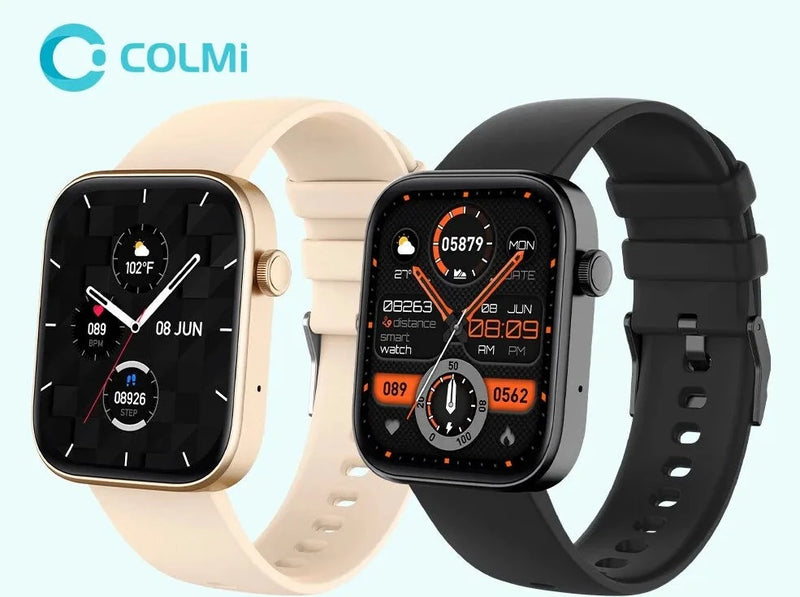 COLMI-P71 Smartwatch para homens e mulheres, chamada por voz, monitoramento de saúde, IP68 impermeável, notificação inteligente, assistente