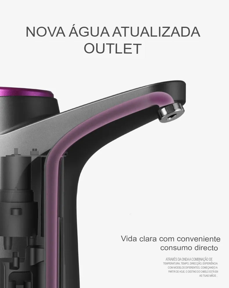 Bomba de água de barril elétrico sem fio, inteligente pressurizado, água purificada água automática dispensador, bomba tipo barril simples.