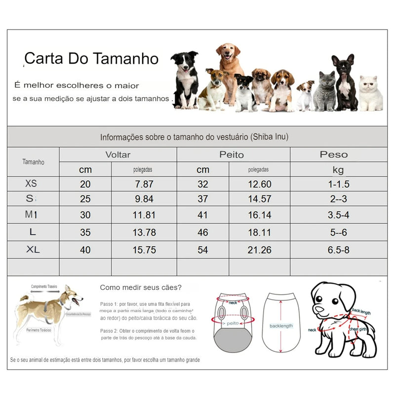 Casaco de inverno com Capuz para Animais de Estimação, Cuide do seu PET